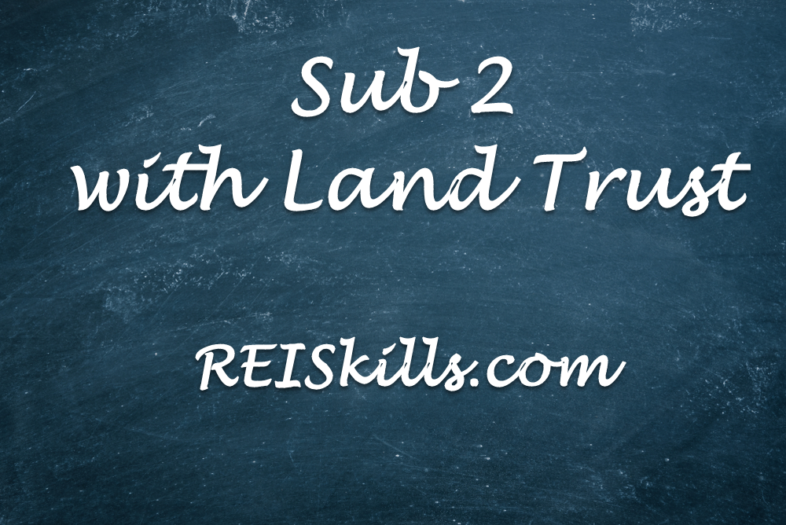 Sub 2 with Land Trust chalkboard