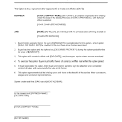 option to buy agreement