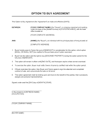 option to buy agreement